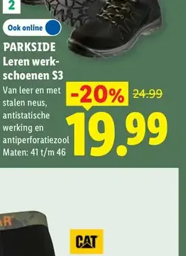 PARKSIDE Leren werkschoenen S3
